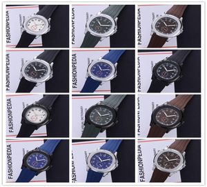 Nieuwe aankomst Sport 43 mm Quartz Mens Watch Dailrubberriem met datum hoogwaardige polshorloges 17Colors Watches1425048