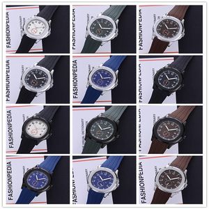 Nieuwe Collectie Sport 43mm Quartz Herenhorloge Dail Rubberen Band met Datum Hoge Kwaliteit Horloges 17 kleuren Watches278b