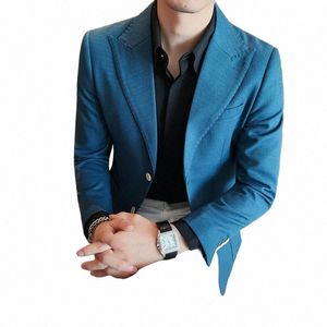 Nueva llegada de primavera Blazers de color caqui para hombres Slim Fit Novio Traje de boda Chaqueta clásica 4XL Tallas grandes para hombre Chaqueta de traje informal 36dT #