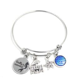 Nieuwe collectie roestvrijstalen armband Uitbreidbare zeemeerminarmband Echt een zeemeerminarmband Bedelarmband Zomerarmbanden Sieraden bijoux