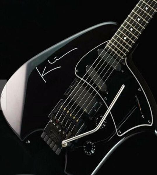 Nouvelle arrivée Steve Klein Black sans tête sans tête électrique vibrato bras tremolo tailon hsh pick-ups noirs matériel 7141821