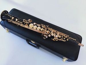 Recién llegado, saxofón plano B recto, instrumento Musical de alta calidad, S-991, saxofón Soprano negro AAA