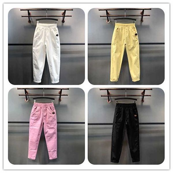 Nouvelle arrivée été femmes sarouel tout-match décontracté coton denim pantalon taille élastique plus taille jambe large style coréen jean Q0801