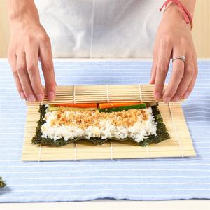 NIEUWE Collectie Sushi Set Bamboe Rolling Matten Rijst Peddels Gereedschap Keuken DIY Accessoires240B