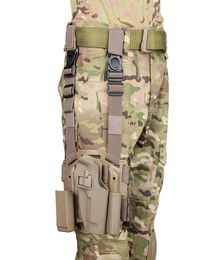 Nouvelle arrivée Tactical 92 95 Holster Pistol Haut Polymère de porte-cuisses avec plate-forme de la jambe CL700053493695