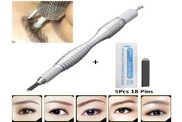 Nieuwe Collectie Tebori Microblading Wenkbrauw Lijn Pen Tattoo Machine Voor Permanente Make-up 3D Wenkbrauw Tattoo Handleiding Blade Holder6288869