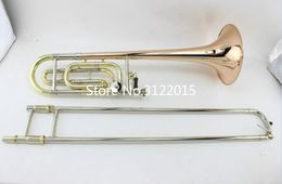 Nieuwe Collectie Gratis Verzending Tenor Trombone Hoge Kwaliteit Phosfor Copper Muziekinstrument Superieur B TONE F # HORN TROMBONE MET CASE