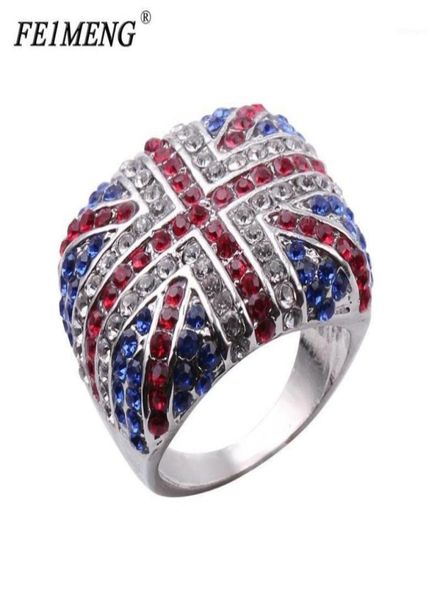 Nouvelle arrivée Le drapeau britannique Ring British Mark UK Logo Charme Punk Rock Rings For Women Men Fashion Jewelry Hip Hop Anel134432412655625