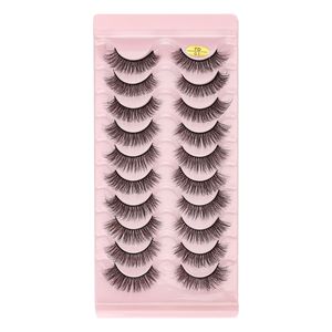 Nieuwe aankomst Dikke krullende valse wimpers D Curling Russische strip nerts nep lashes handgemaakte herbruikbare wimperverlengingen make -up make -up