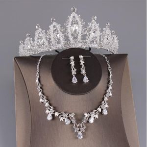 Nieuwe aankomst drie-stukken bruiloft accessoires stuk bruids sieraden en kristallen sets diamant sets van ketting LD6520