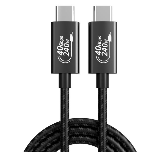 Nueva llegada Thunderbolt4 USB 4,0 Cable de datos tipo C a tipo C PD 240W Cable de carga rápida 40Gbps para Macbook Laptop Cable de teléfono móvil