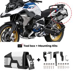 Nouvelle arrivee!Boîte à outils pour BMW R1250GS R1200GS LC ADV Adventure 2002 2008 2018 pour BMW R 1200 GS Boîte à aluminium côté latérale gauche GS