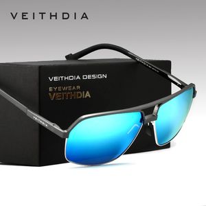 Nouvelle arrivée Veithdia Brand Lunettes de soleil polarisées Men al-mg lunettes de soleil mâles gafas oculos de sol masculino 6521 285u