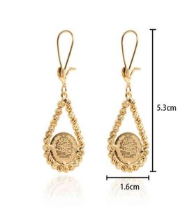 Nouvelle arrivée vintage 21K Gold plaquée rond Round Coin Bringle Dubaï Coins turcs Bringe pour femmes 202143219526265087