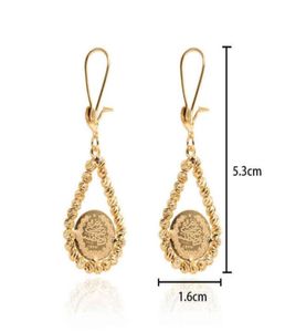 Nouvelle arrivée vintage 21K Gold plaquée rond Round Coin Bringle Dubaï Coins turcs Bringe pour femmes 202143219527902107