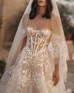 Nouveauté robe De mariée robes hors épaule Appliques dentelle une ligne robes De mariée balayage Train robes De Novia