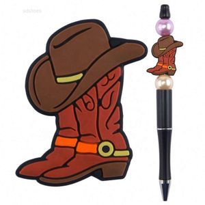 Nieuwe aankomst Western Cowboy Focal Charms BPA gratis siliconen focus kralen voor pen maken G Pop Star Selena 3D focale kralen te koop Best Dad