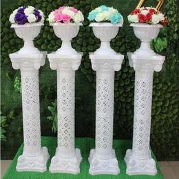Columna romana de plástico blanco, decoración de boda, pilar de plomo de carretera para fiesta, Hotel, accesorios de decoración de bienvenida abiertos