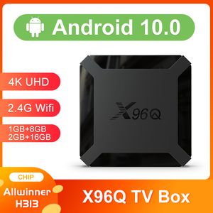 Nouvelle Arrivée En Gros X96Q Smart Haute Qualité Android 4K TV Box Allwinner H6 Quad Core WIFI Bluetooth Set Top Box 1G + 8G 2G + 16G Android Media Player