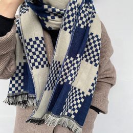 Nouveauté hiver garder au chaud Plaid gland châle faux cachemire écharpe pour femme en plein air coupe-vent Pashmina mode châle