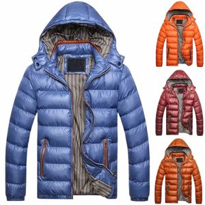 Nouveauté hiver hommes couleur unie à capuche Lg manches fermeture éclair poche doudoune manteau matelassé couleur unie hommes à capuche Parkas Q0ZY #