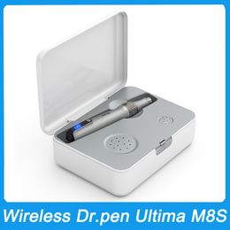 Nieuwe Collectie Draadloze M8S Dr.pen Ultima M8 Upgrade Dermapen Met 2 Stuks 18 Pins Naald Cartridges Voor Gezicht MTS Huidverzorging Meso Therapie Haargroei Derma Pen