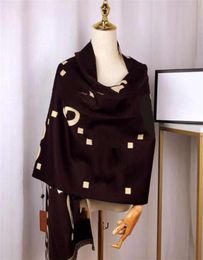 Новое поступление, женский кашемировый шарф, осенне-зимняя мода, мужская и женская шаль, шарф, решетчатые шарфы с буквами, размер 190x65 см, высокое качество6844074