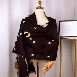 Nouvelle Arrivée Femmes Écharpe En Cachemire Automne Hiver Mode Homme Femmes Châle Écharpe Treillis Lettres Foulards Taille 190x65cm Top Quality196T