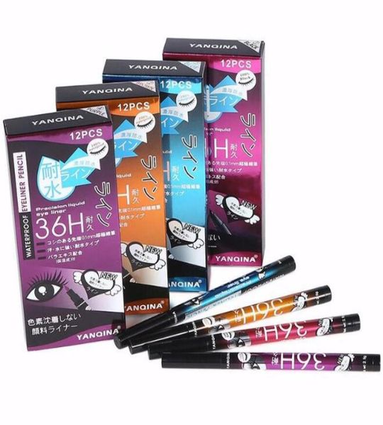 Nouveauté YANQINA Eyeliner crayon étanche aiguiser Eyeliner crayon liquide Eye Liner professionnel yeux maquillage Pen5499235