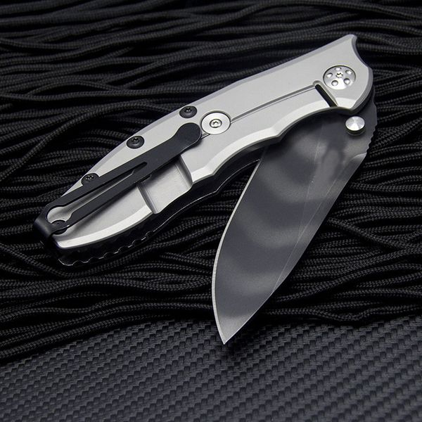 Nueva llegada Z T0562 Flipper Pocket Cuchillo plegable D2 Recubrimiento de titanio Hoja de punto de caída G10 / Mango de acero inoxidable Rodamiento de bolas Cuchillos abiertos rápidos con caja al por menor