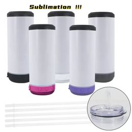 Nieuw aankomsten 16oz 4 in 1 sublimatie Bluetooth -luidspreker kan koeler dubbele muur roestvrij staal slimme draadloze luidspreker muziek tumblers gepersonaliseerd cadeau