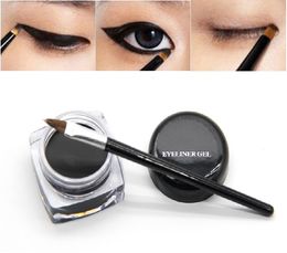Nouveautés Beauté Eyeliner Imperméable Ombre Gel Eye Liner Maquillage Cosmétique + Pinceau Noir