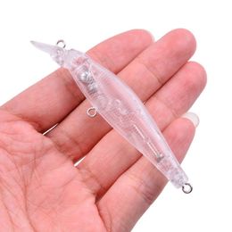 Nieuwe aankomsten Blank Crankbait Unpainted Services Lokjes Aas Fishing Lure Minnow Wobblers met ogen Gift 24pcs / lot 37 Z2