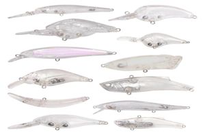 Nieuwkomers Blank Crankbait Ongeverfd Kunstaas Aas Vissen Lokken Minnow Wobblers met Ogen Gift 12pcsLot4176105