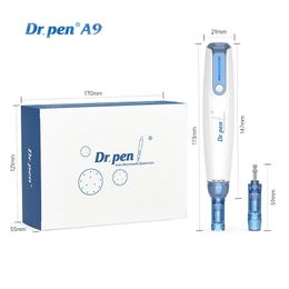 Nieuw aankomsten Dr Pen A9 Face Microneedle Wireless Microneedling Device Professionele Derma Auto Micro Mesotherapie Beauty Machine Derma Naaldcartridge huidverzorging