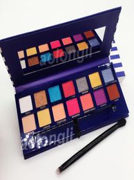 Nuevas llegadas de maquillaje Riviera 14 Color Paleta de sombras de ojos con cepillo Beauty Shimmer Matte Eye Shadow Hills Paleta Fast Ship1909571