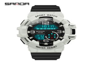 NIEUWE ARVALS MAN ONTWERP SANDA 387 RESIN BANDS BRANDZ Watch Kalenderweek Lumineuze wekker Mens Waterdichte sportwacht 5113330