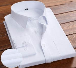 Nuevas llegadas Camisa de hombres para trajes de novio de boda moda de manga larga negocio formal blanco rosa negro para hombres 6849411