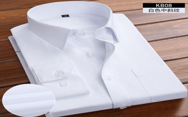 Nuevas llegadas camisa de hombre para trajes de novio de boda moda de manga larga Formal de negocios blanco negro camisa rosa para trajes de hombre CX2006293274764