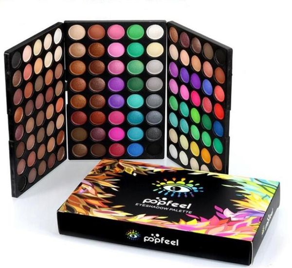 Nuevas llegadas Popfeel Beauty 120 colores polvo cosmético maquillaje paleta de sombra de ojos mate sombra de ojos desnuda paleta de base 3665125