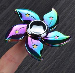 Nouveaux arrivages arc-en-ciel spinner de rotation jouet focus anxiété relief jouet fidget jouet bauhinia6643079