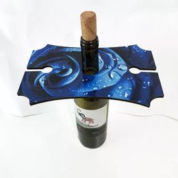 Nieuw aankomsten Sublimatie MDF Wijnhouder Houten blanco glazen houder Wine Caddy Een variteit van vormen door FedEx