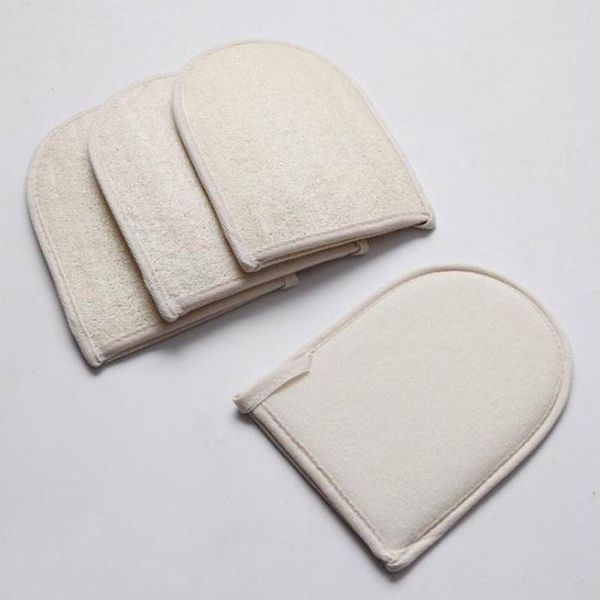 Gants de bain en Loofah naturel, 20x15CM, produit de salle de bain pratique, épurateur de dos, douche, exfoliant corporel, nouvel arrivage