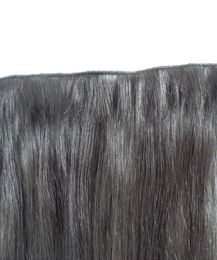 nieuwe aankomst Braziliaanse handgebonden steil haar inslag human hair extensions onbewerkte donkerbruine kleur3278902