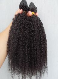 nieuwe aankomst braziliaanse kinky krullend haar inslag hair extensions onverwerkte krullend natuurlijke zwarte kleur menselijke extensions kunnen geverfd worden8058869