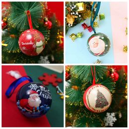 Nieuwe Aankomst Kerst Geschenkdoos Kerstmis Bal Ronde Bal Candy Box Gasten Verpakkingsdozen Gift Christmas Party Favors VT2002