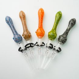 Heady Glass Nector Collector Kit 10mm Joint Avec Quartz Nail Tip Keck Clip Mini Oil Rigs Conduites D'eau Pour Fumer Des Narguilés NC22-10