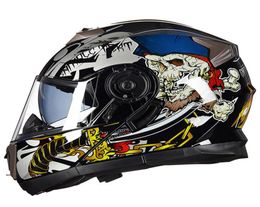 Nouvelle arrivée GXT moto casque rabattable Casco Racing Double lentille casque intégral 6171004