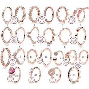 Nieuw aankomen S925 Sterling Silver Ring Sieraden Diy Past Pandora Ale Charm voor Pandoras voor vrouwen European Rose Gold Accessoires