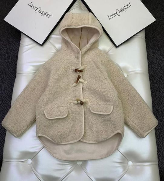 Recién llegado, abrigo de invierno para niñas, abrigo de cordero para niños y niñas, ropa de exterior para niños, ropa de abrigo con capucha cálida de lana para niños 2377952